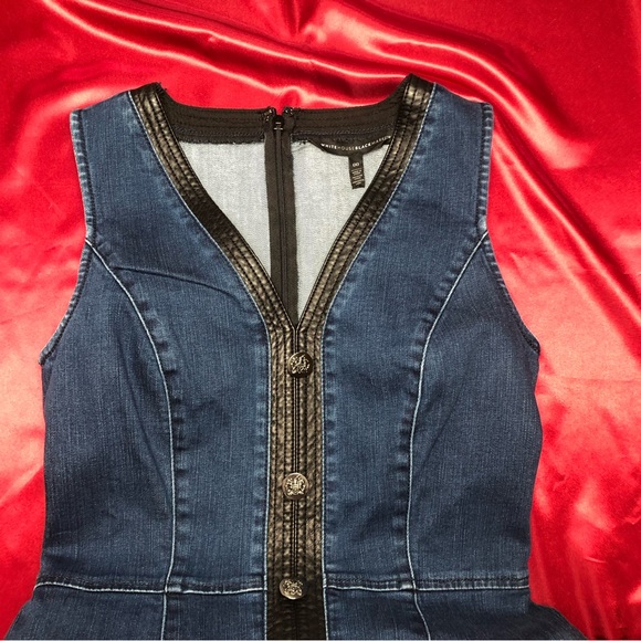 ⭐️NEW⭐️White House Black Market (WHBM) Sleeveless Denim Dress - Picture 7 of 12